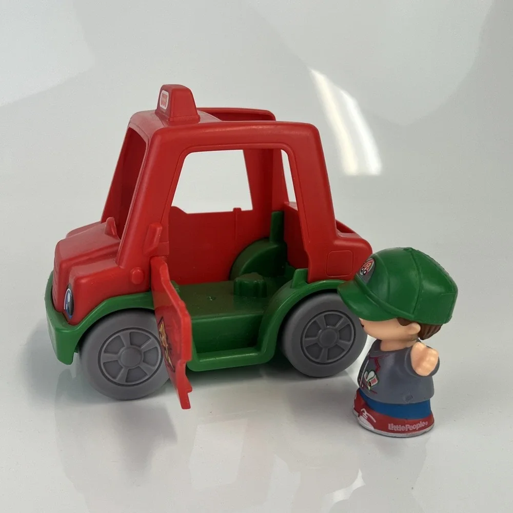 Little People Red Pizza Delivery Truck Car Vehicle & Figure 2018‎ Fisher Price